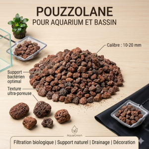 Pouzzolane pour Aquarium et Bassin