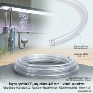 Tuyau spécial CO₂ aquarium 4/6 mm – vendu au mètre